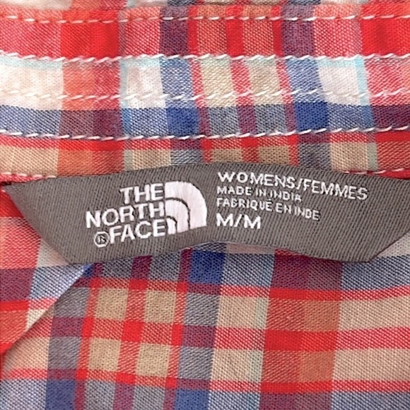 THE NORTH FACE BUTTON FRONT PLAID COTTON SHIRT SZ MED OUTDOOR WESTERN FALL - Picture 6 of 9